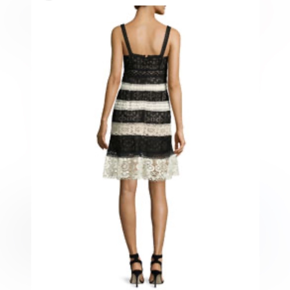 Nanette Lepore Sleeveless Lace Striped Dress Size 4. EUC. - Picture 2 of 5